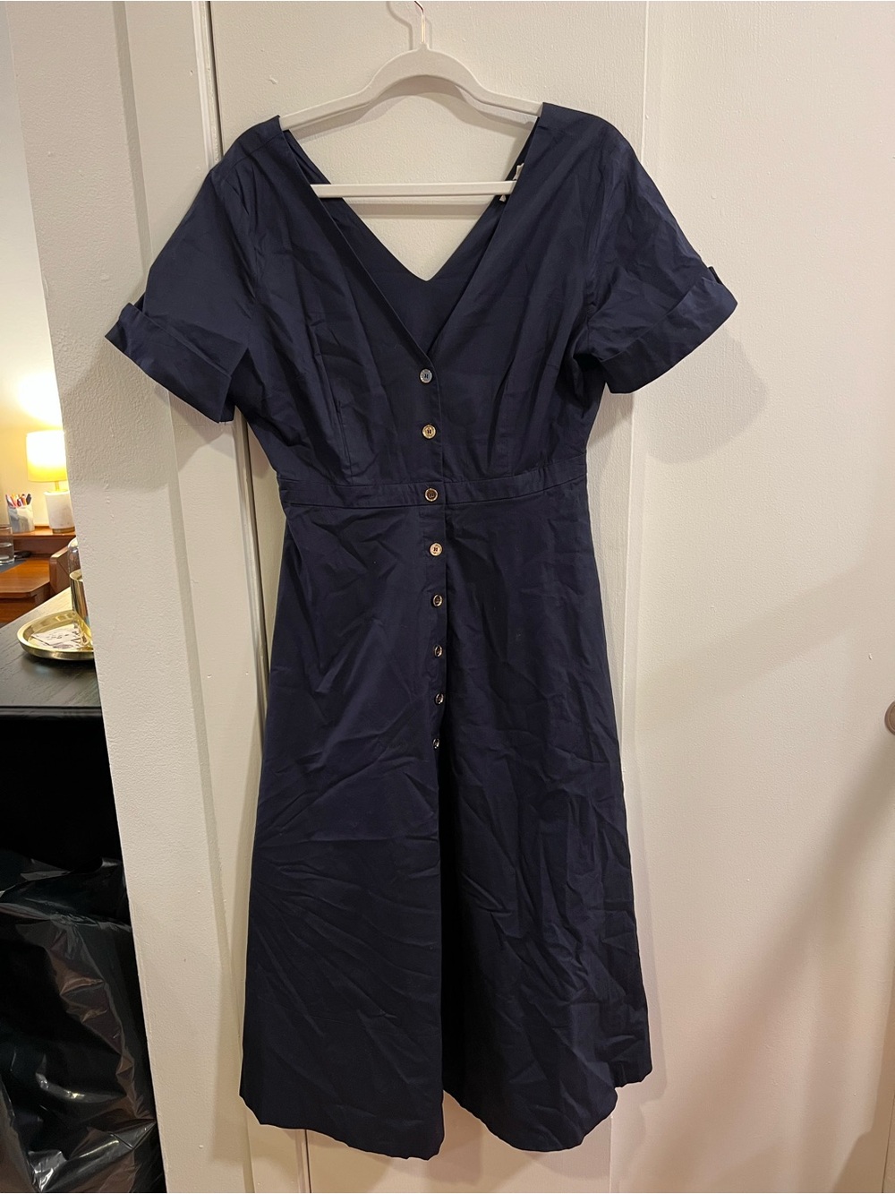 Tuckernuck Navy V-Neck Shirt Dress